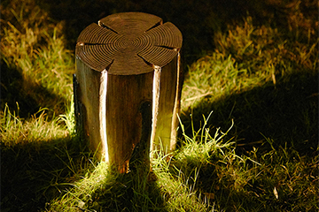 Imitation stump lawn lamp